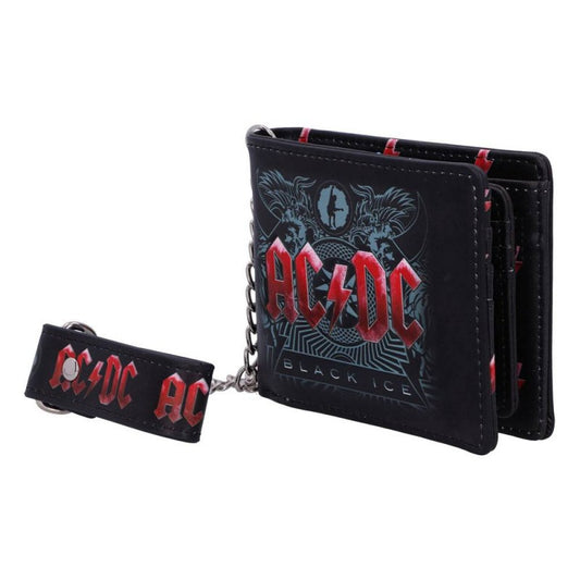 AC/DC Black Ice Album Embossed Wallet and Chain