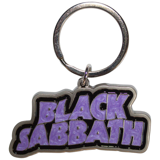Black Sabbath Band Purple Logo Keychain