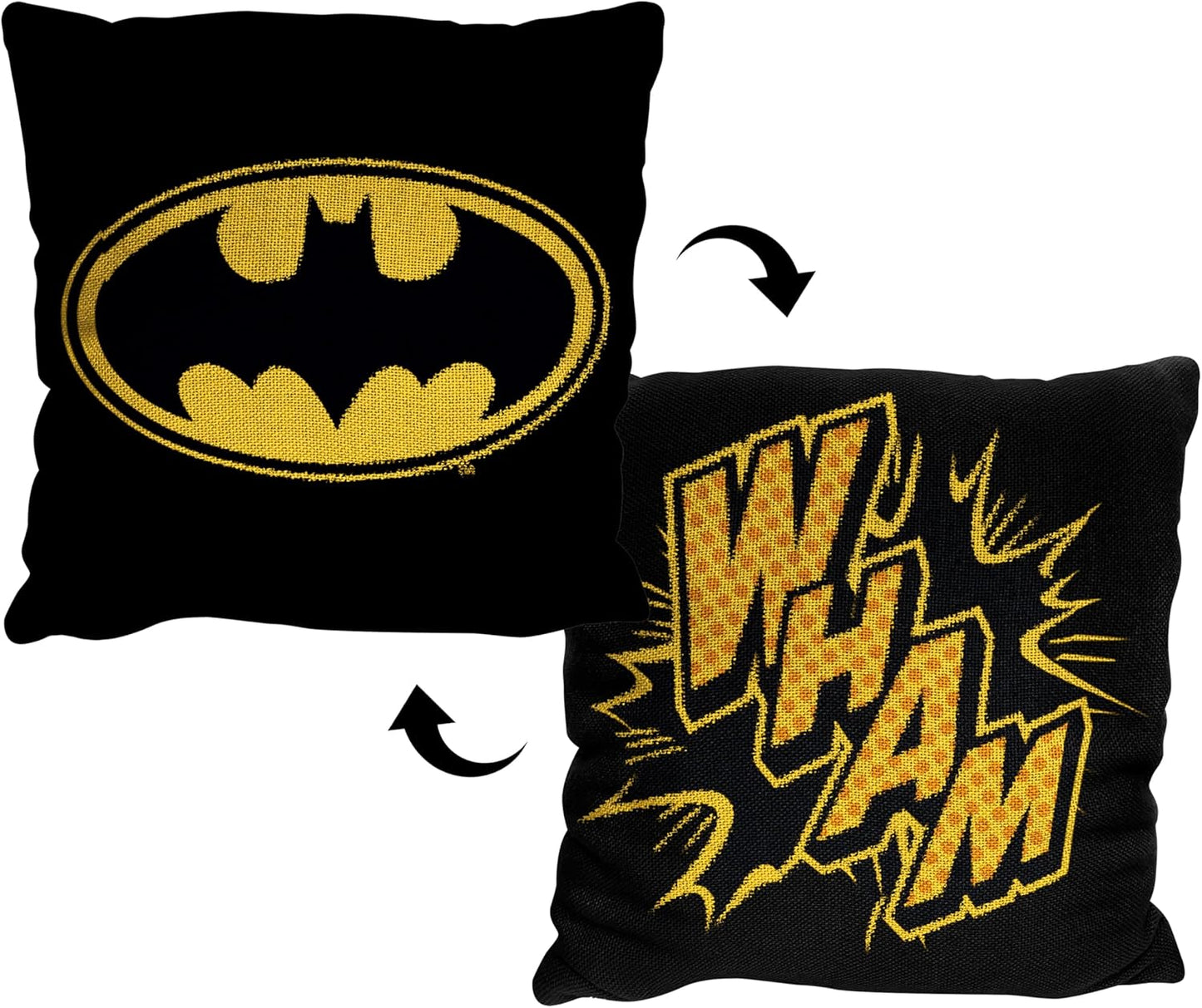 DC Batman WHAM 14" x 14" Double-Sided Single Jacquard Pillow