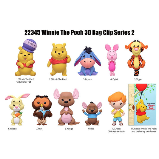 Disney Winnie The Pooh: Blind Pack 3D Foam Character Bag Clip Series 65