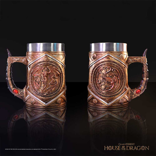 Game of Thrones House of the Dragon Targaryen Crown and Dagger Tankard