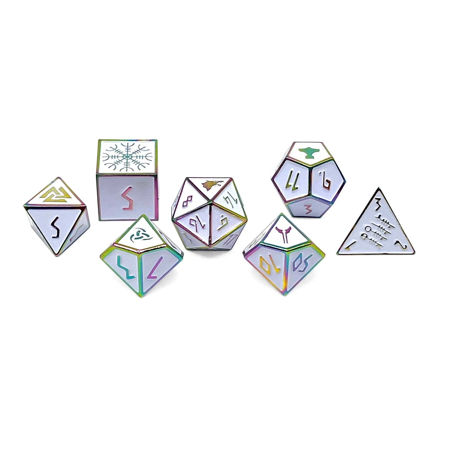 Ice Storm - Norse Themed Metal Dice Set