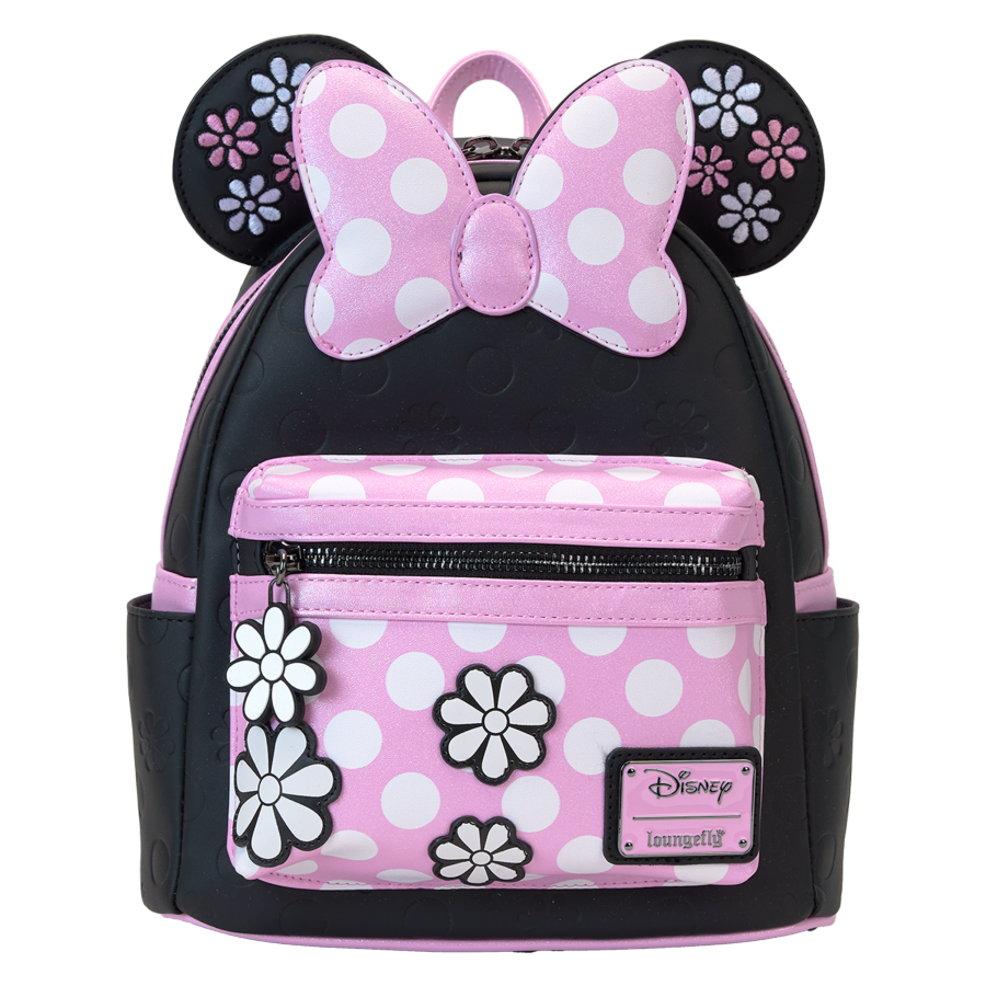 Disney Minnie Mouse Floral Rock the Dots Mini Backpack by Loungefly