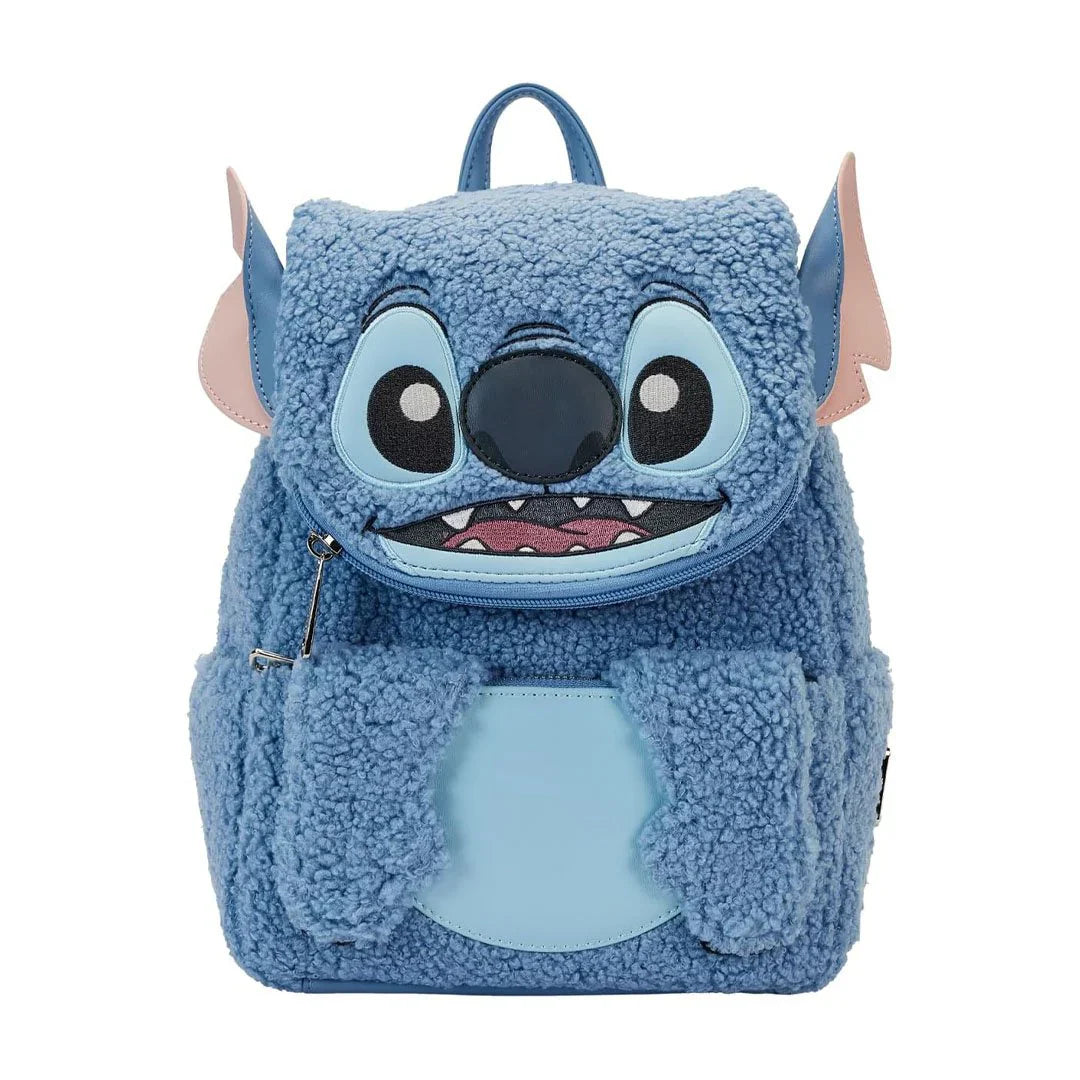 Loungefly Disney Stitch Plush Pocket Mini Backpack