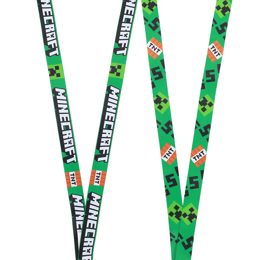 Minecraft Lanyard With Rubber Creeper Face Charm