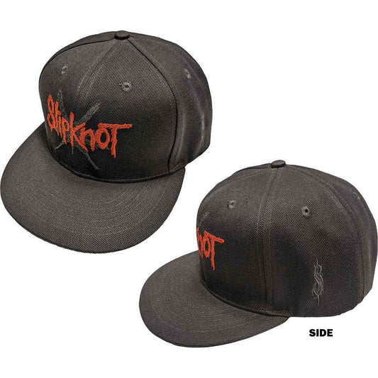 Slipknot Unisex Snapback Cap: 9 Point Star Charcoal Grey