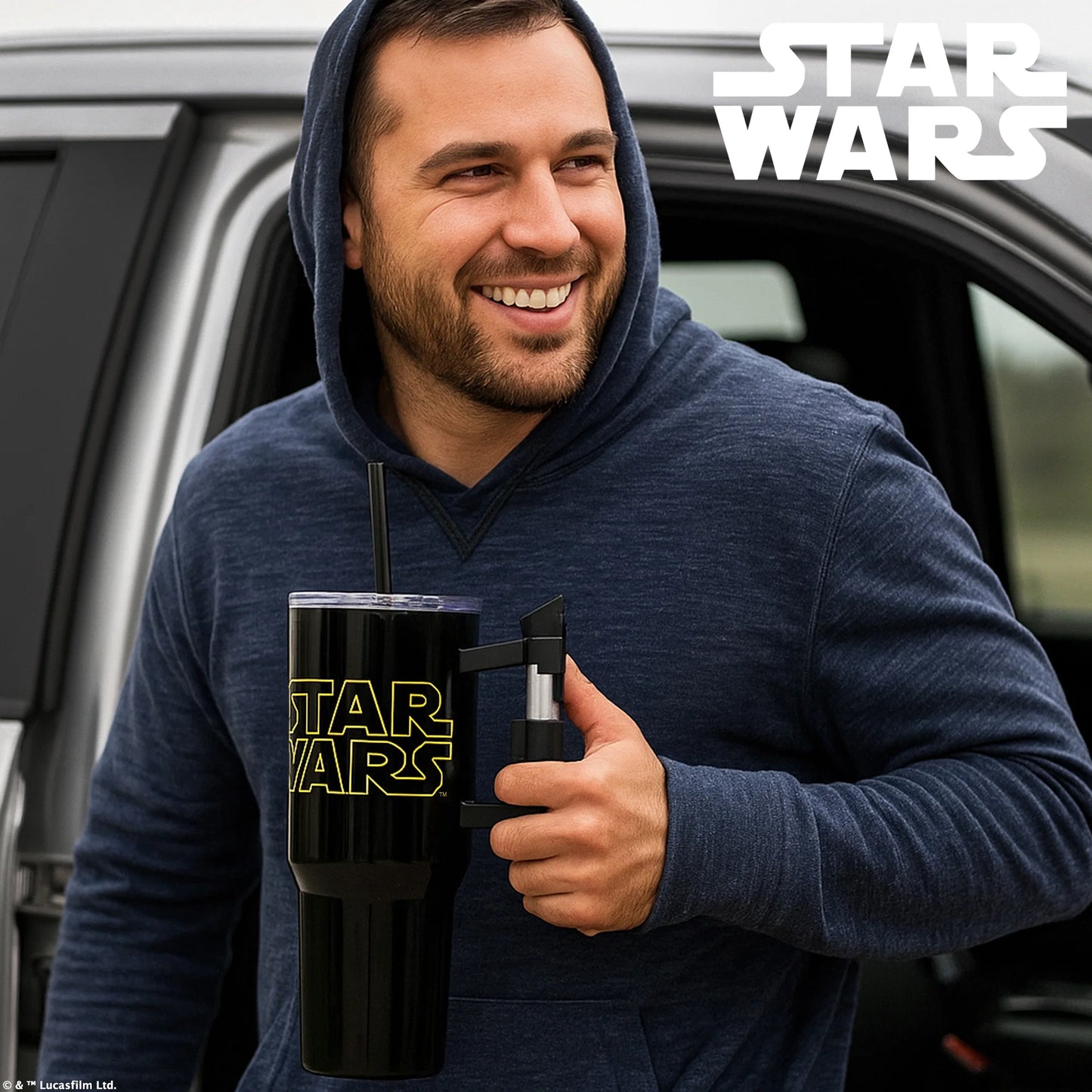 Star Wars 40 oz Insulated Tumbler Mug with Lightsaber Handle
