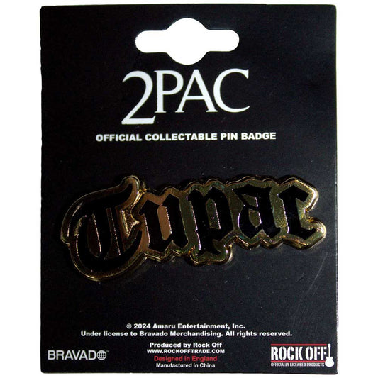 Tupac Gold Logo Pin Badge