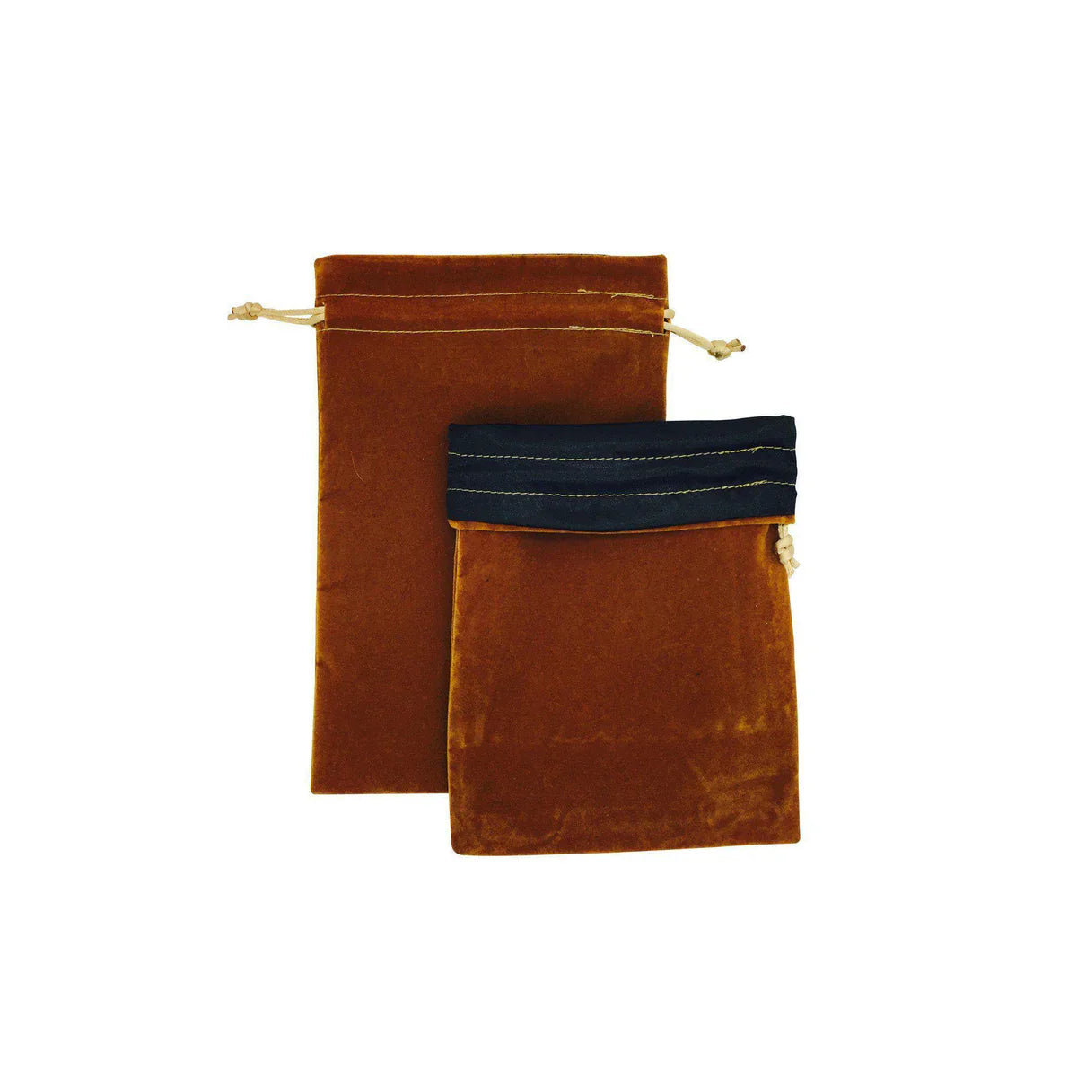 Brown/Black Dice Bag 5 x 7ā³ Velvet with Reinforced Treated Satin