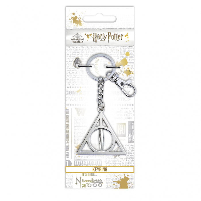 Harry Potter Deathly Hallows Silver Plated Keychain