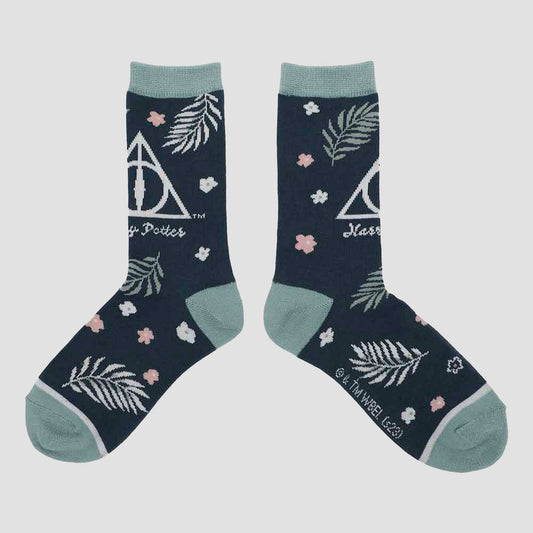 Harry Potter Floral Hogwarts Crew Socks 5 Pair Set