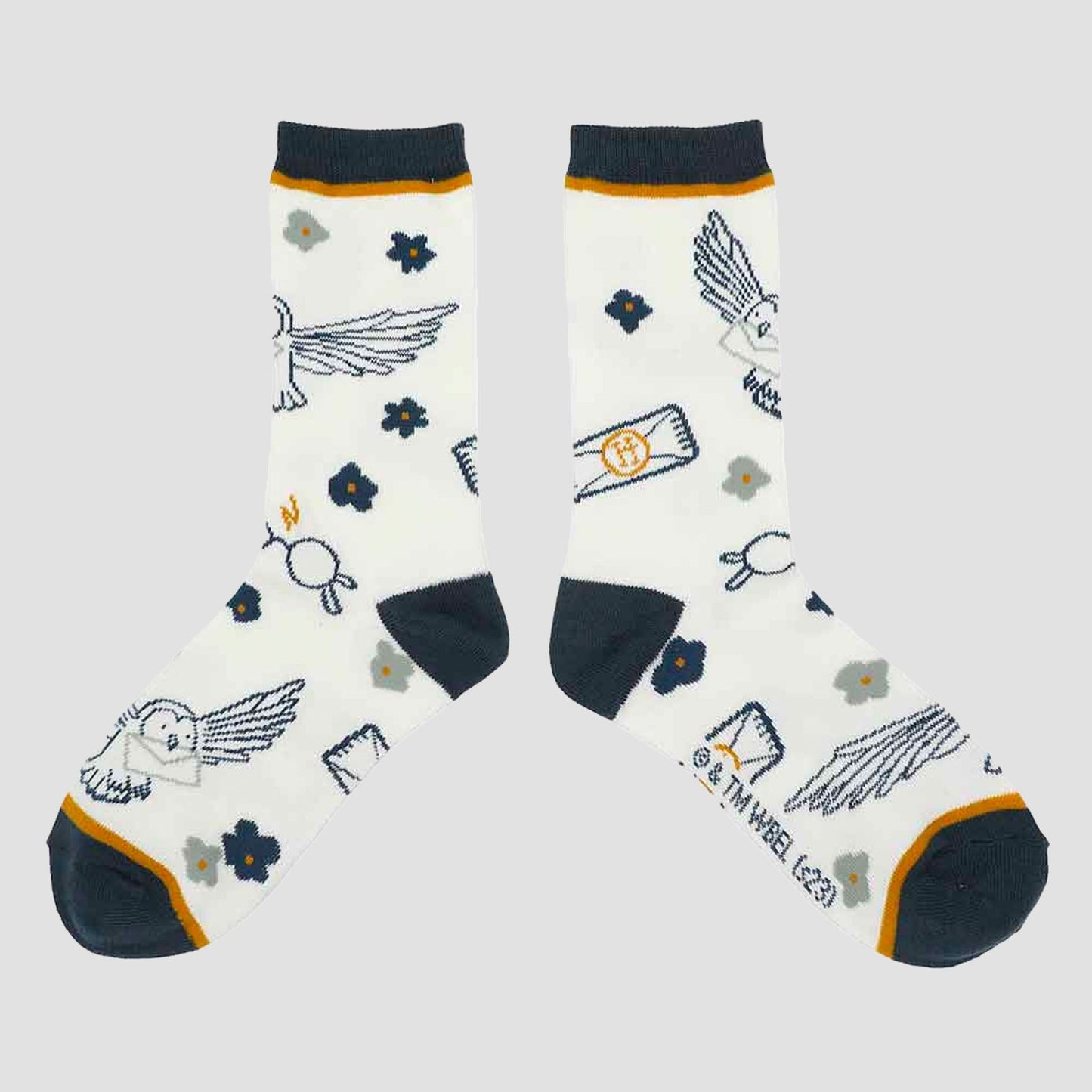 Harry Potter Floral Hogwarts Crew Socks 5 Pair Set