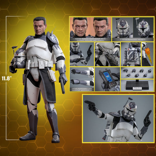 Star Wars The Clone Wars Clone Commander Wolffe Sixth Scale Figure by Hot Toys