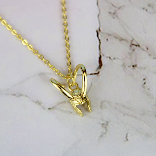 Loki Helmet (Marvel) Precious Metal Necklace