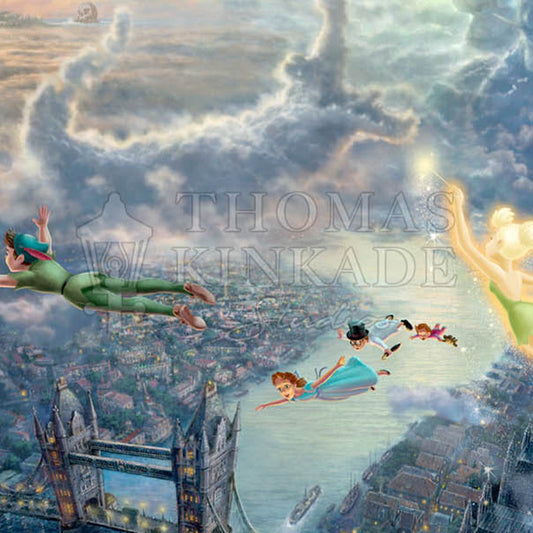 Peter Pan "Fly to Neverland" Thomas Kinkade Framed Art Print