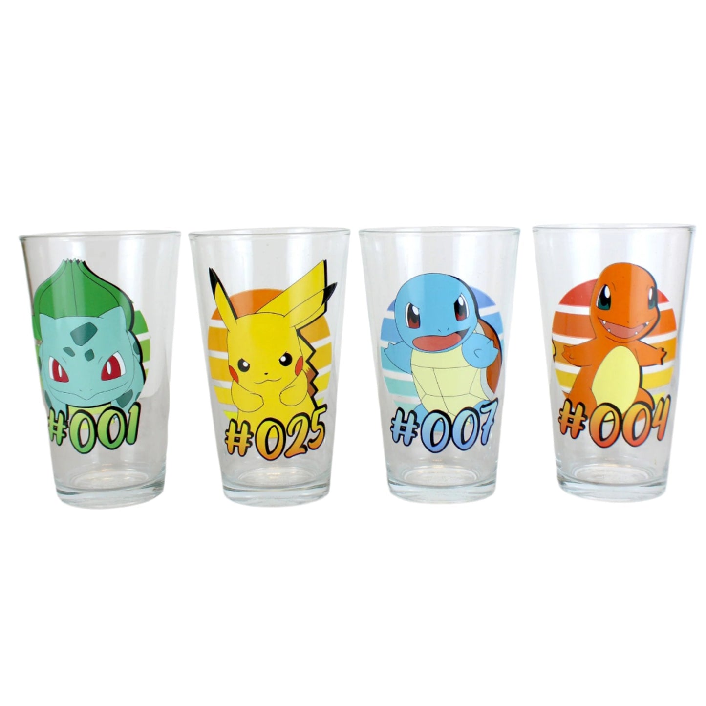 Pokemon Starter Gradients (Kanto Region) 16 oz. Glassware Set