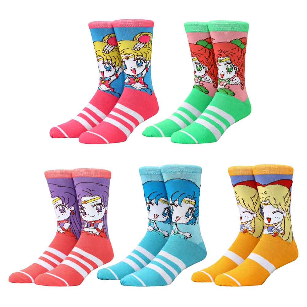 Sailor Moon Sailor Scouts 5-Pack Unisex Crew Socks
