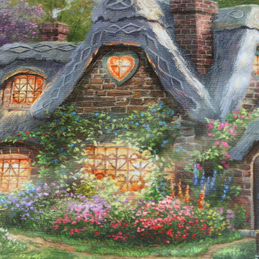 "Sweetheart Cove" (Disney) Mickey and Minnie Thomas Kinkade Framed Art Print