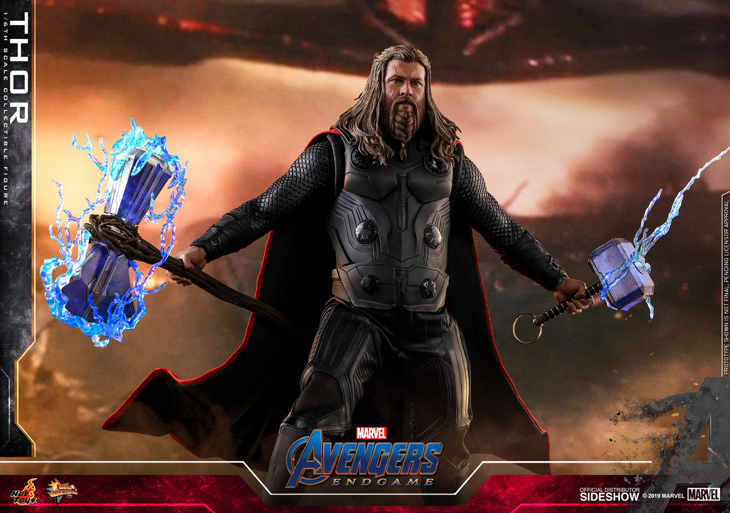 Thor Still Worthy The God of Thunder Avengers: Endgame Sideshow Hot Toys 1/6th Scale Figure