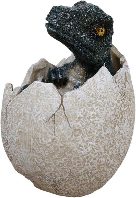 Velociraptor (Sitting in Shell) Hatchling Jurassic Dinosaur Figurine