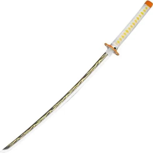 Demon Slayer Zenitsu (Yellow) LED Lighted Katana Sword Prop with Scabbard