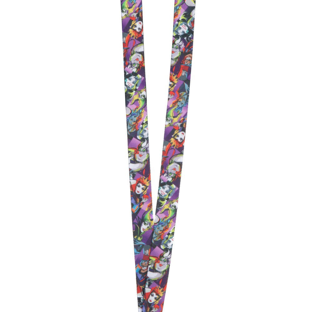 Disney Villains AOP Rubber Charm Lanyard