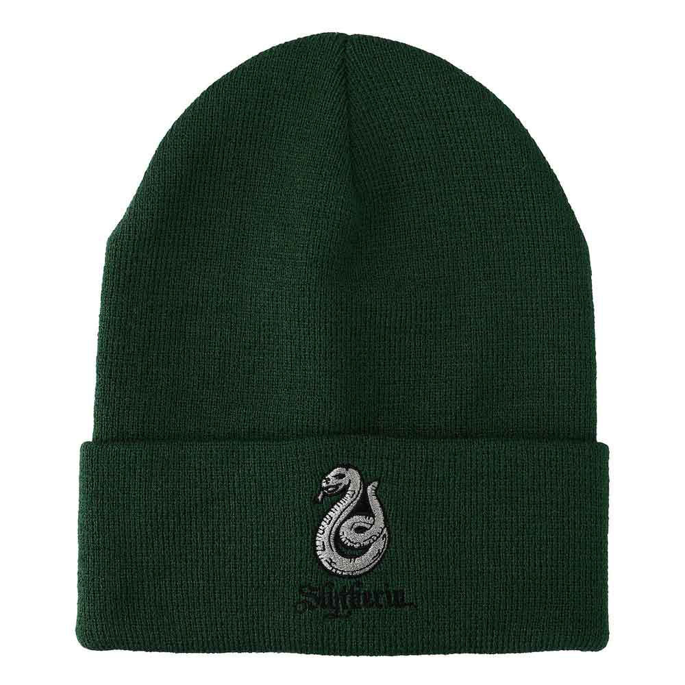 Harry Potter Slytherin Crest Embroidered Green Beanie Hat