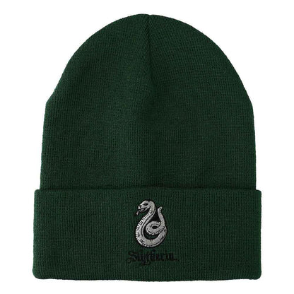 Harry Potter Slytherin Crest Embroidered Green Beanie Hat