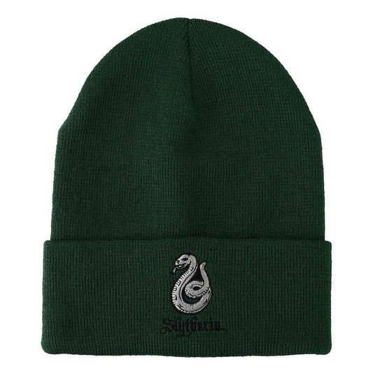 Harry Potter Slytherin Crest Embroidered Green Beanie Hat