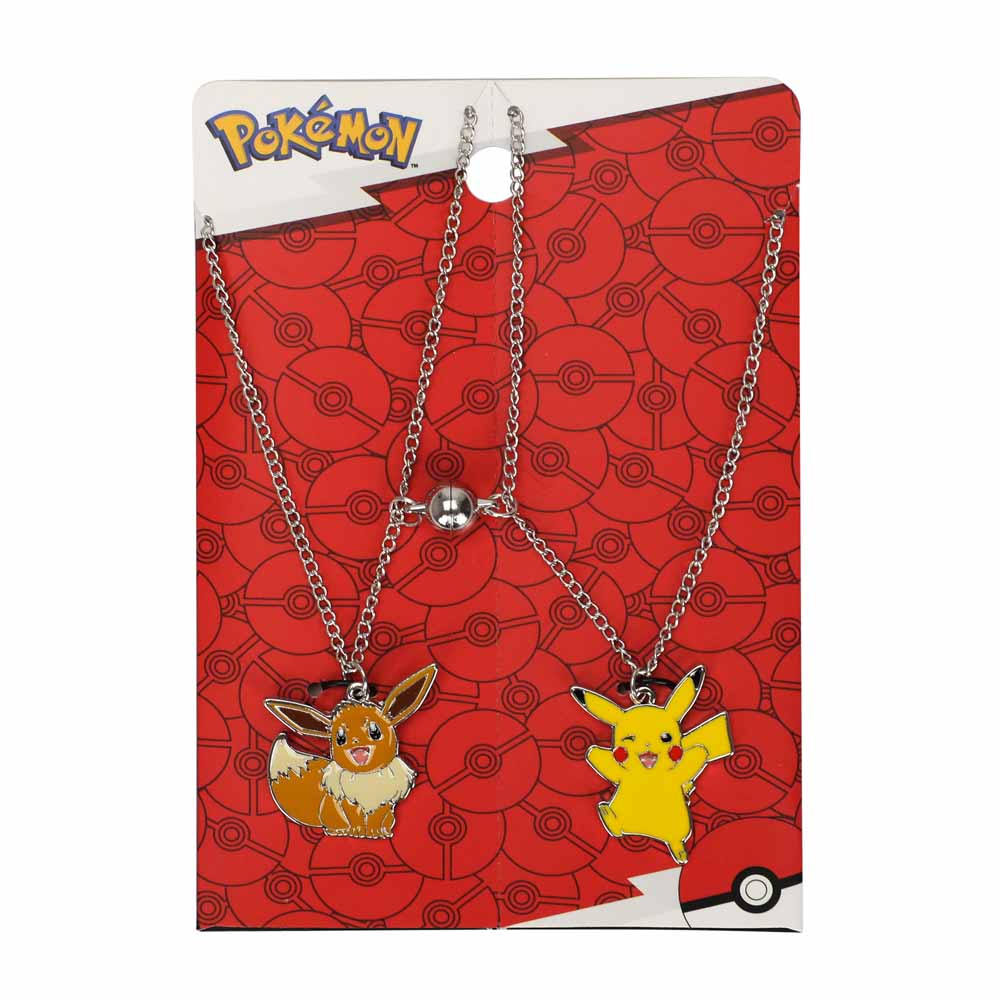 Pikachu & Eevee (Pokemon) Magnetic Friendship Necklace Set