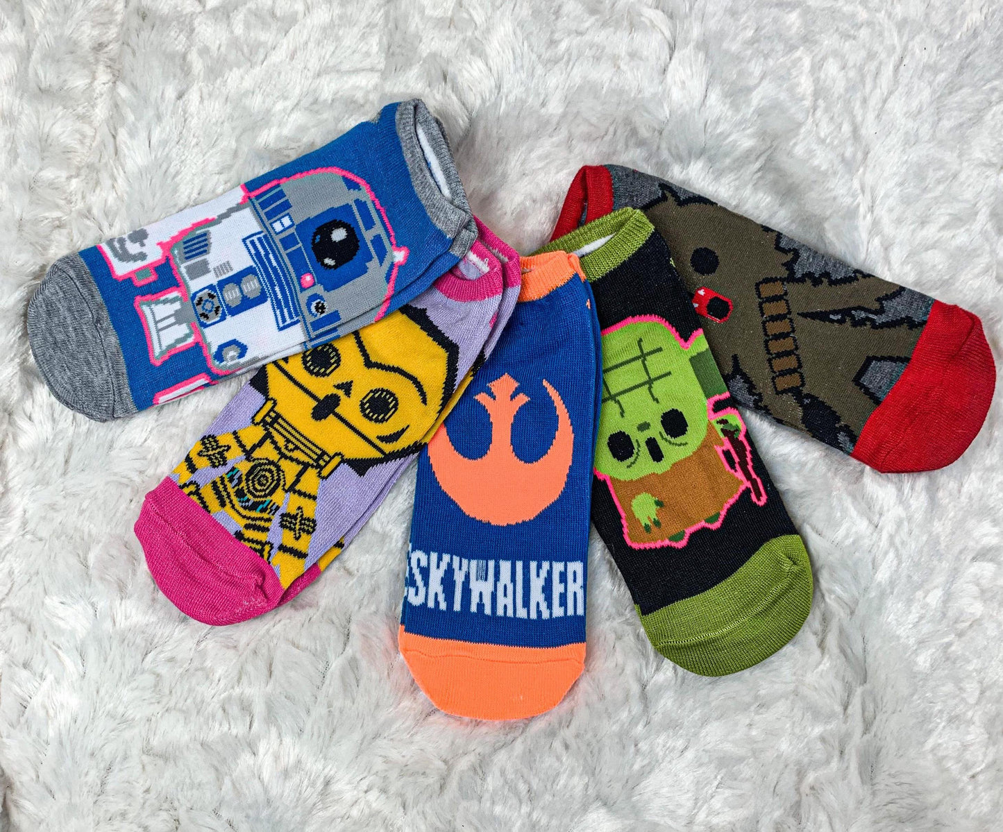 Star Wars R2-D2, Grogu 5-Pack Women's Ankle Socks
