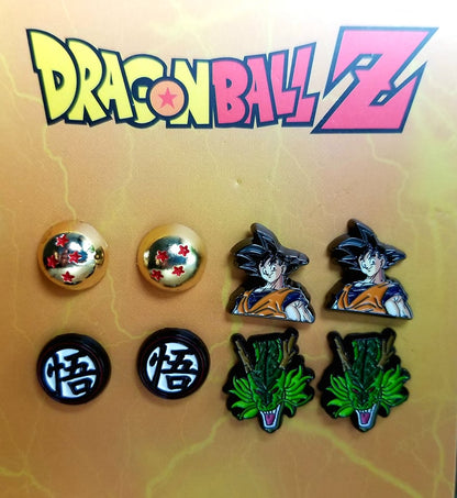 Dragon Ball Enamel Stud Earring 4 Pack