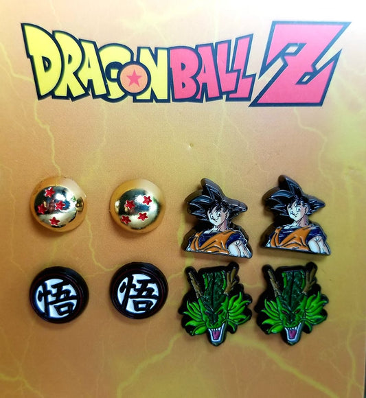 Dragon Ball Enamel Stud Earring 4 Pack
