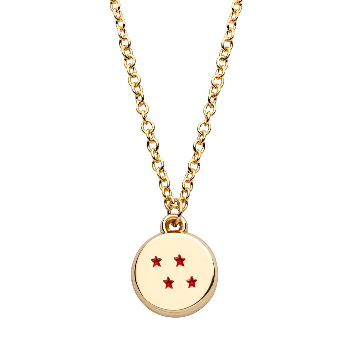 Dragon Ball Z Four Star Dragon Ball Gold Necklace