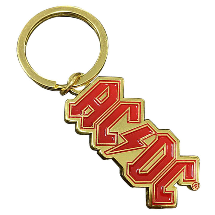 AC/DC Band Logo Gold Keychain