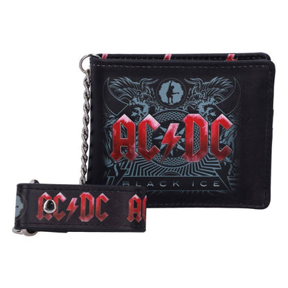 AC/DC Black Ice Album Embossed Wallet and Chain