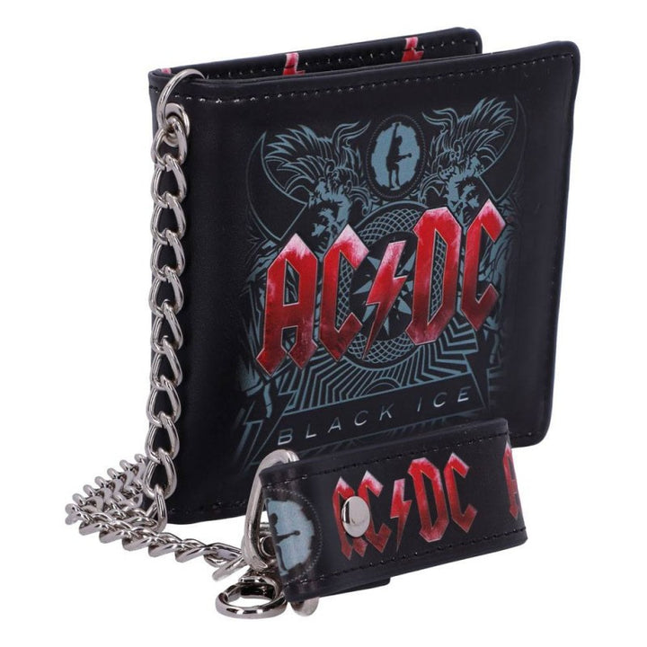 AC/DC Black Ice Album Embossed Wallet and Chain