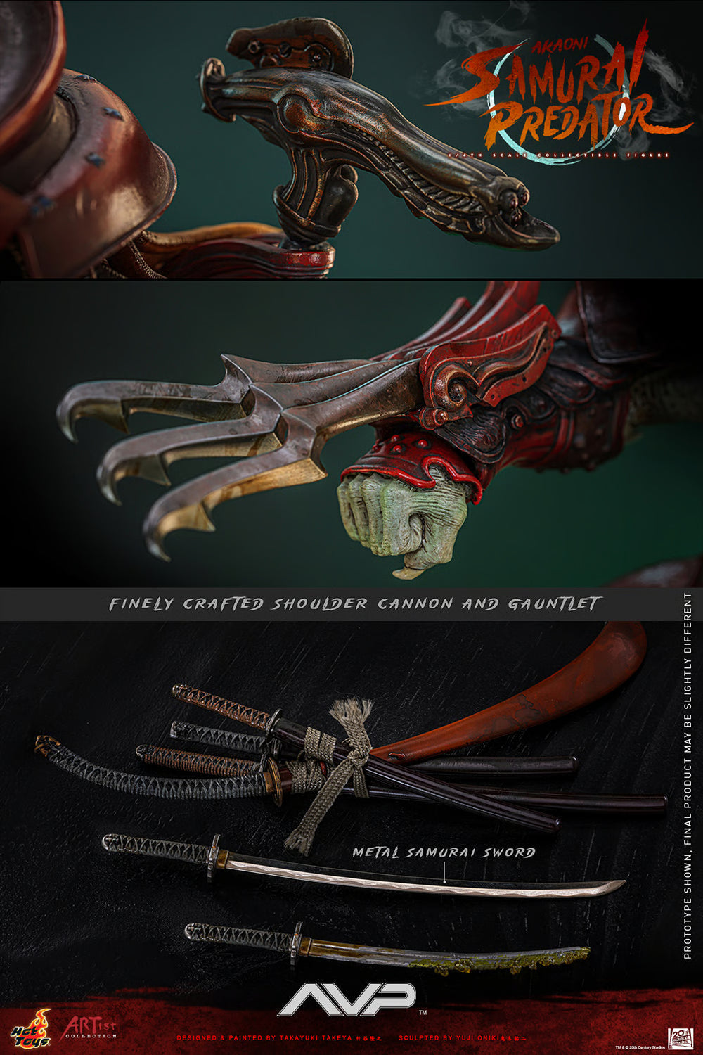 Akaoni Samurai Predator Sixth Scale Figure By Hot Toys