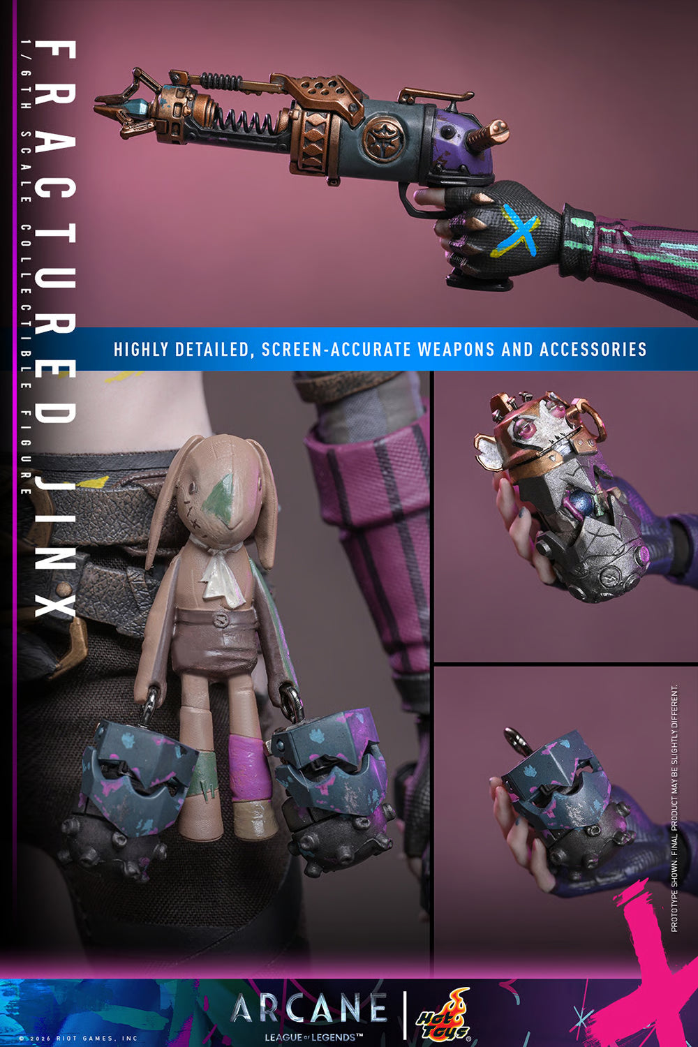 *Pre-Order* Arcane Fractured Jinx Sixth Scale Figure by Hot Toys