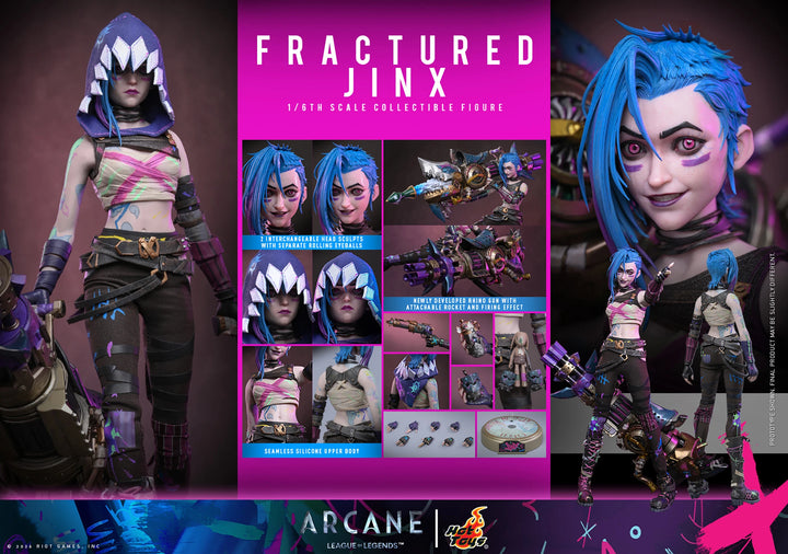 *Pre-Order* Arcane Fractured Jinx Sixth Scale Figure by Hot Toys