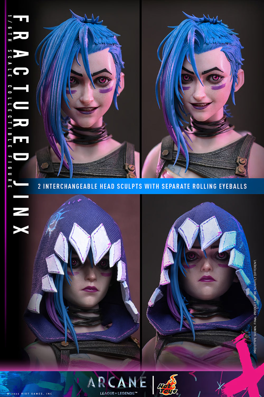 *Pre-Order* Arcane Fractured Jinx Sixth Scale Figure by Hot Toys