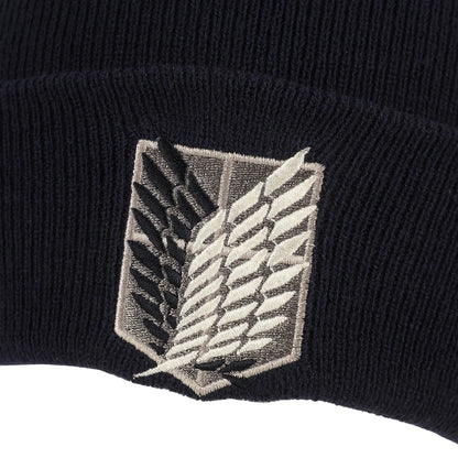 Attack On Titan Embroidered Survey Corps Logo Cuff Beanie