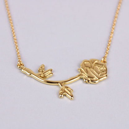 Beauty & The Beast Enchanted Rose Disney Couture Necklace