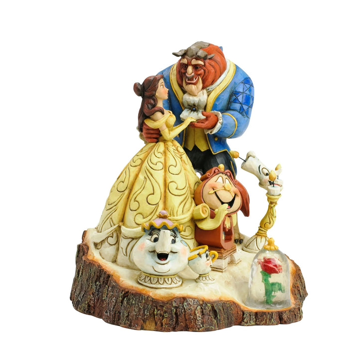 Beauty &amp; The Beast Carved by Heart Jim Shore Disney Traditions Statue