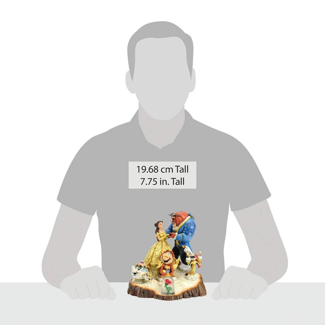 Beauty &amp; The Beast Carved by Heart Jim Shore Disney Traditions Statue