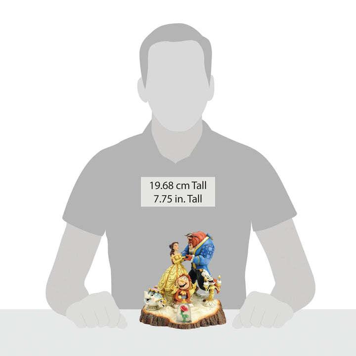 Beauty &amp; The Beast Carved by Heart Jim Shore Disney Traditions Statue