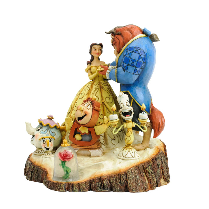 Beauty &amp; The Beast Carved by Heart Jim Shore Disney Traditions Statue