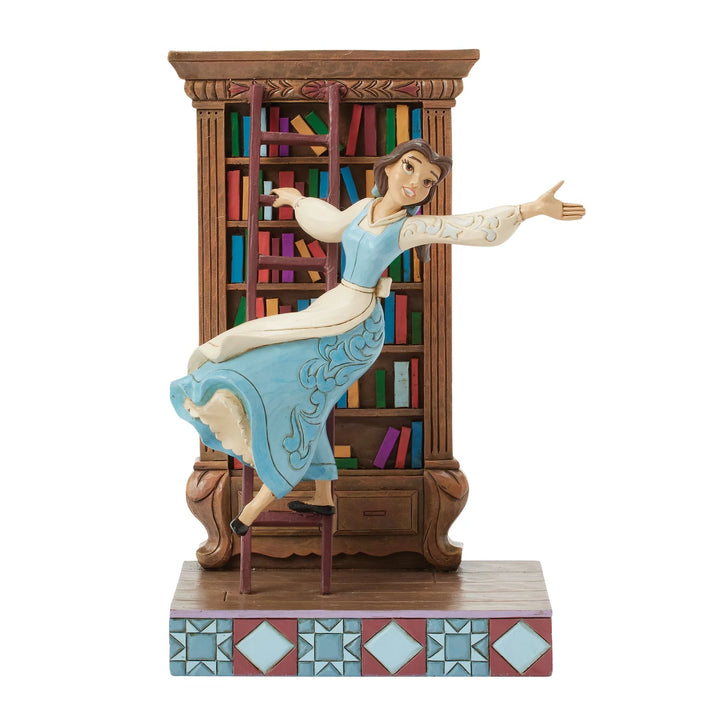 Beauty &amp; The Beast Belle A World of Books Jim Shore Disney Traditions Statue