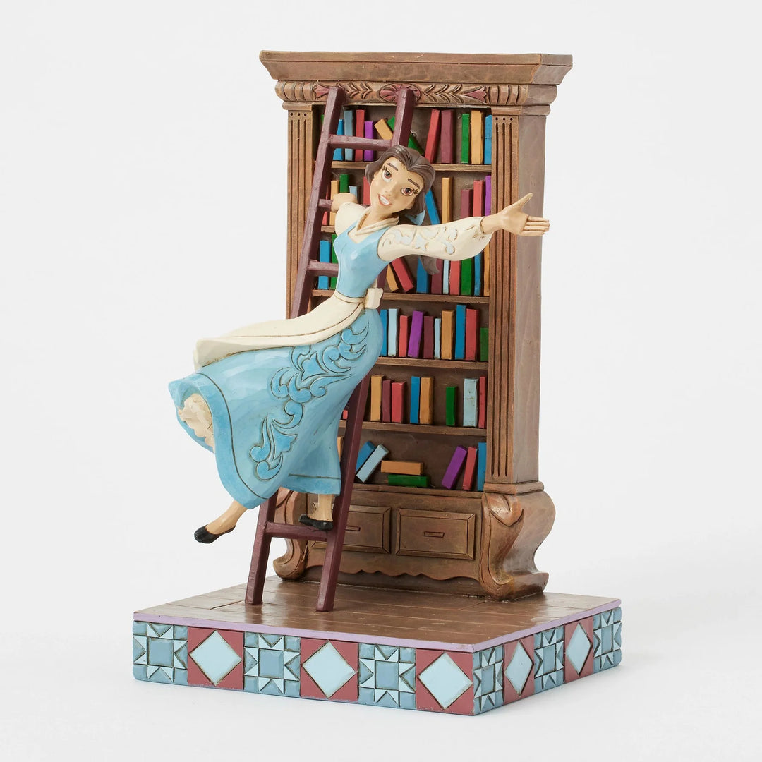 Beauty &amp; The Beast Belle A World of Books Jim Shore Disney Traditions Statue