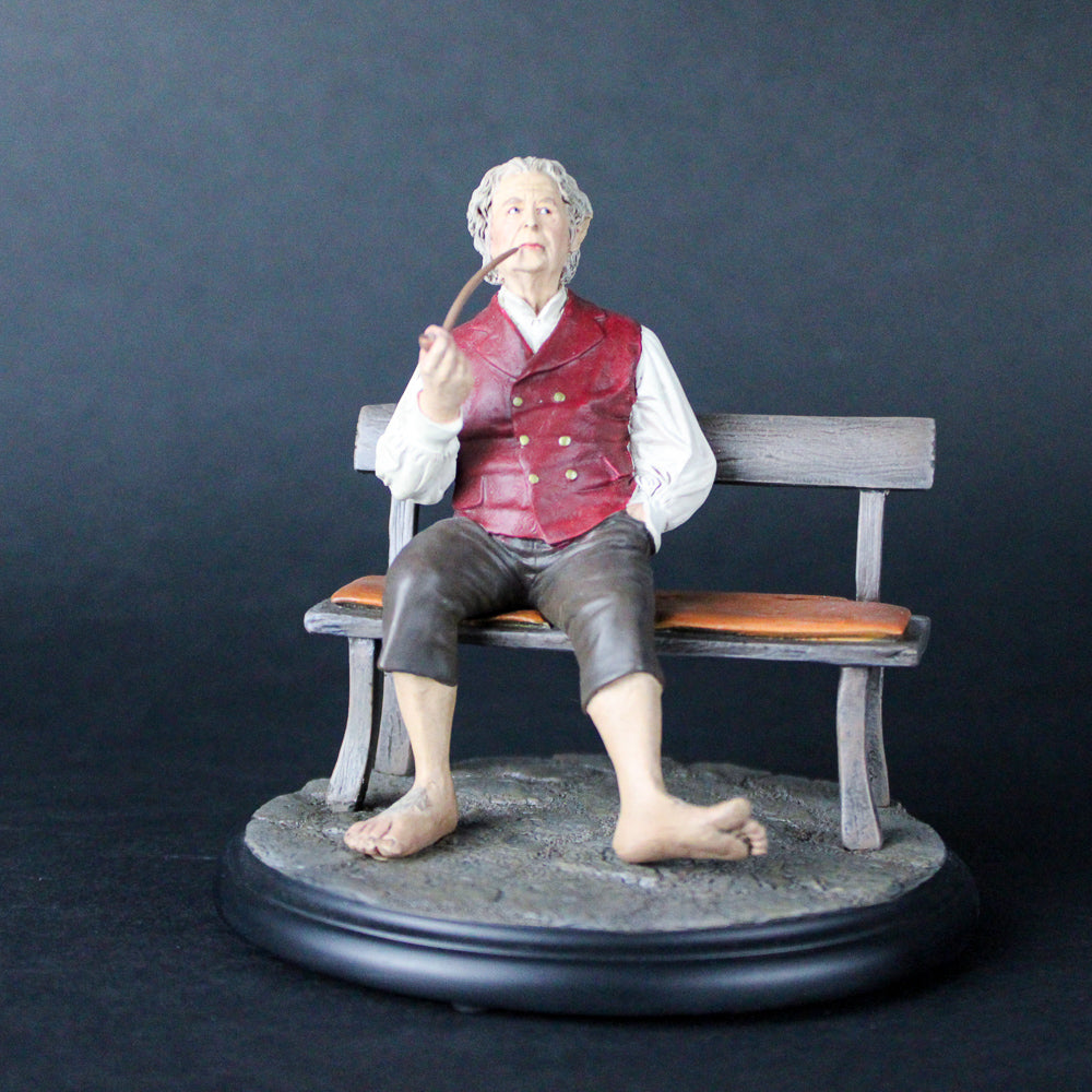 Lord of the Rings Bilbo Baggins Sitting on the Bench Mini Statue by Weta Workshop